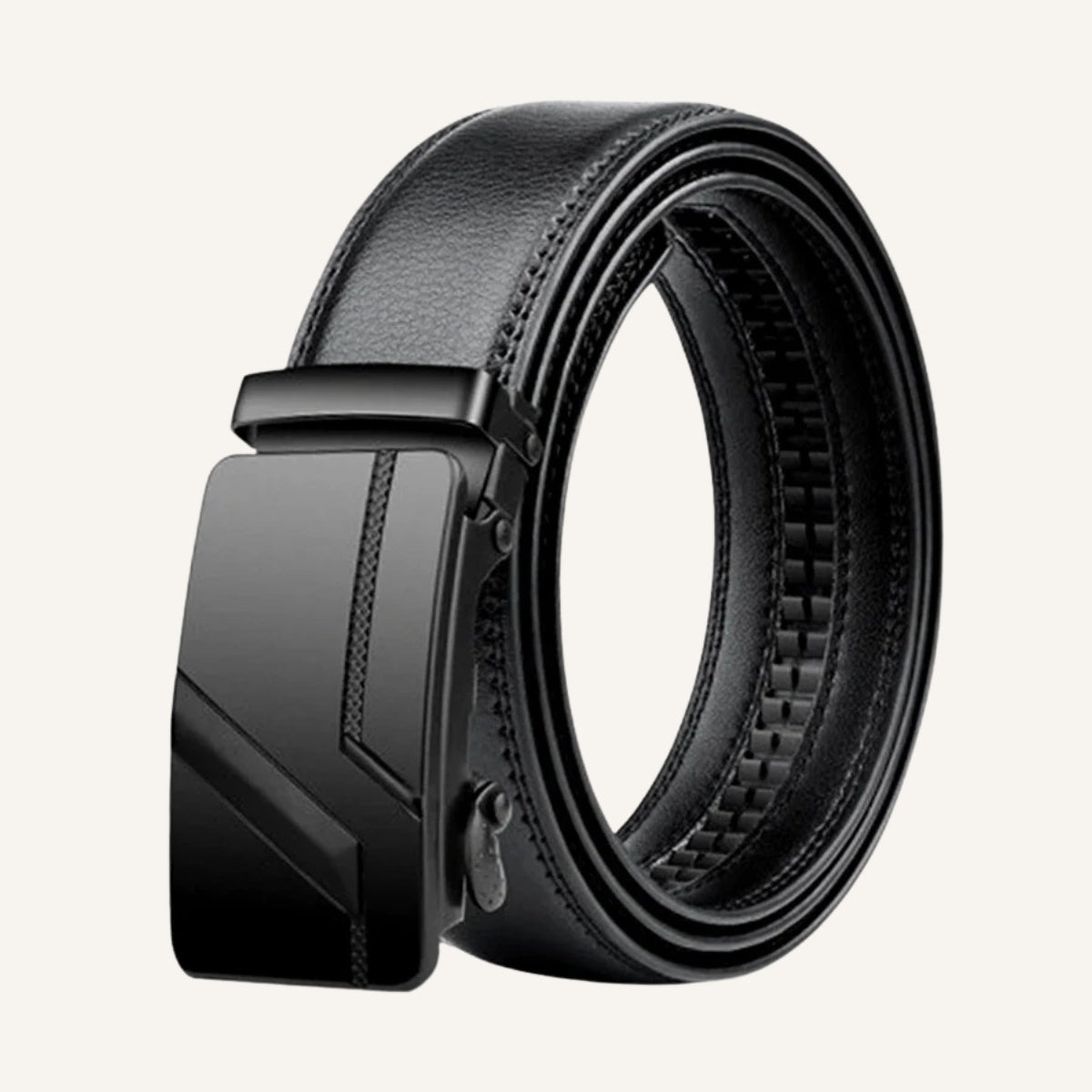 Men's Black Leather Dress Belt – Fiare