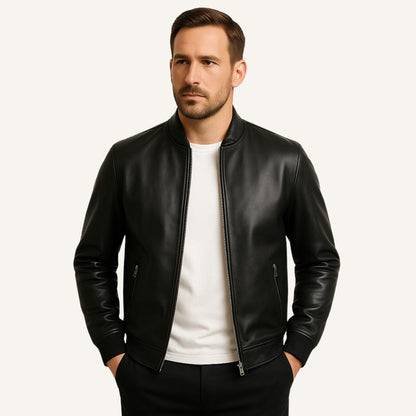 Men's Leather Jacket - Gran Nero