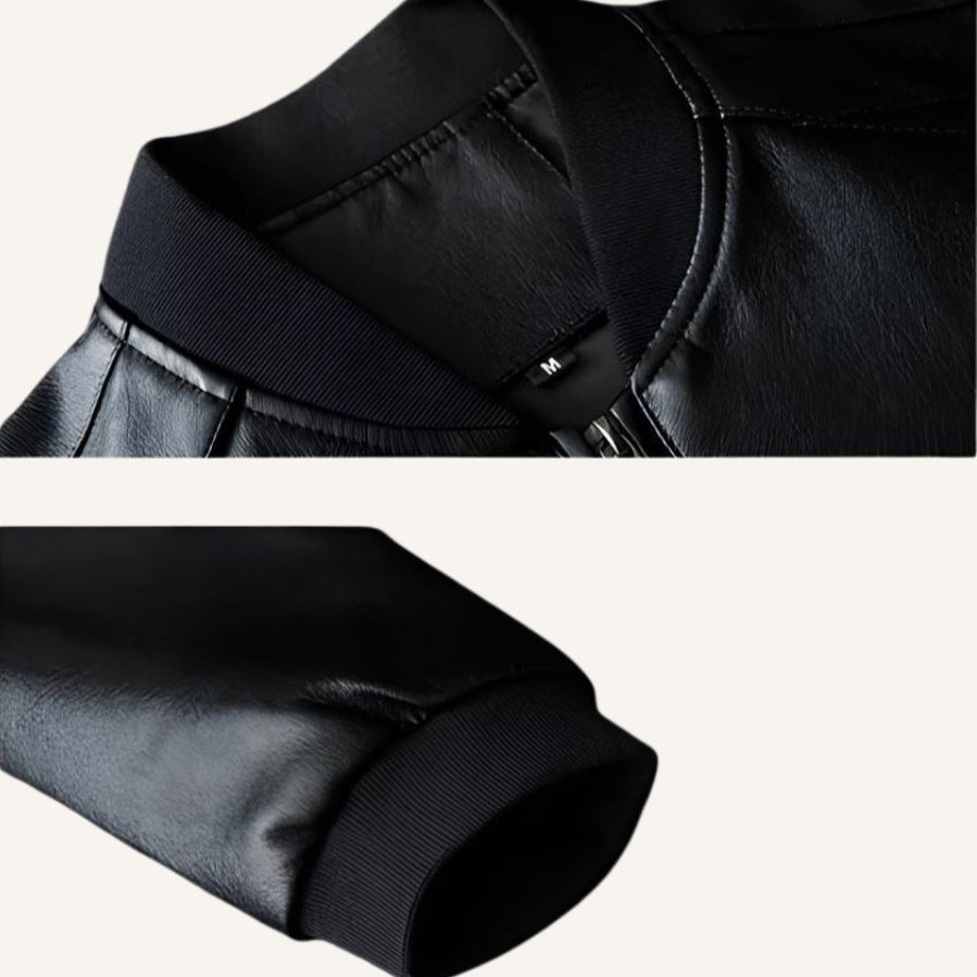 Men's Leather Jacket - Gran Nero